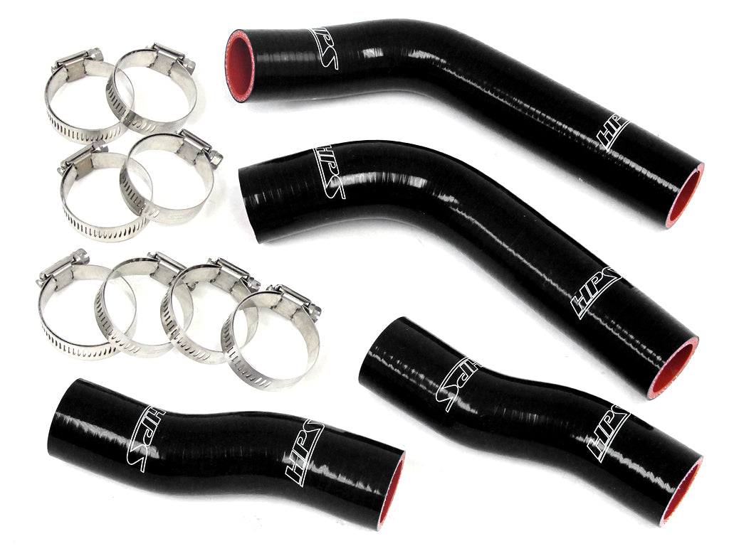 HPS Performance High Temp 3-ply Reinforced Silicone Replace OEM Rubber Radiator Coolant Hoses 57-1315-BLK
