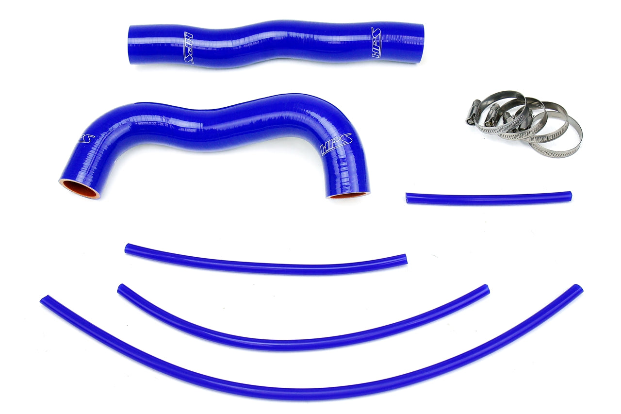 HPS Performance High Temp 3-ply Reinforced Silicone Replace OEM Rubber Radiator Coolant Hoses 57-1324R-BLUE