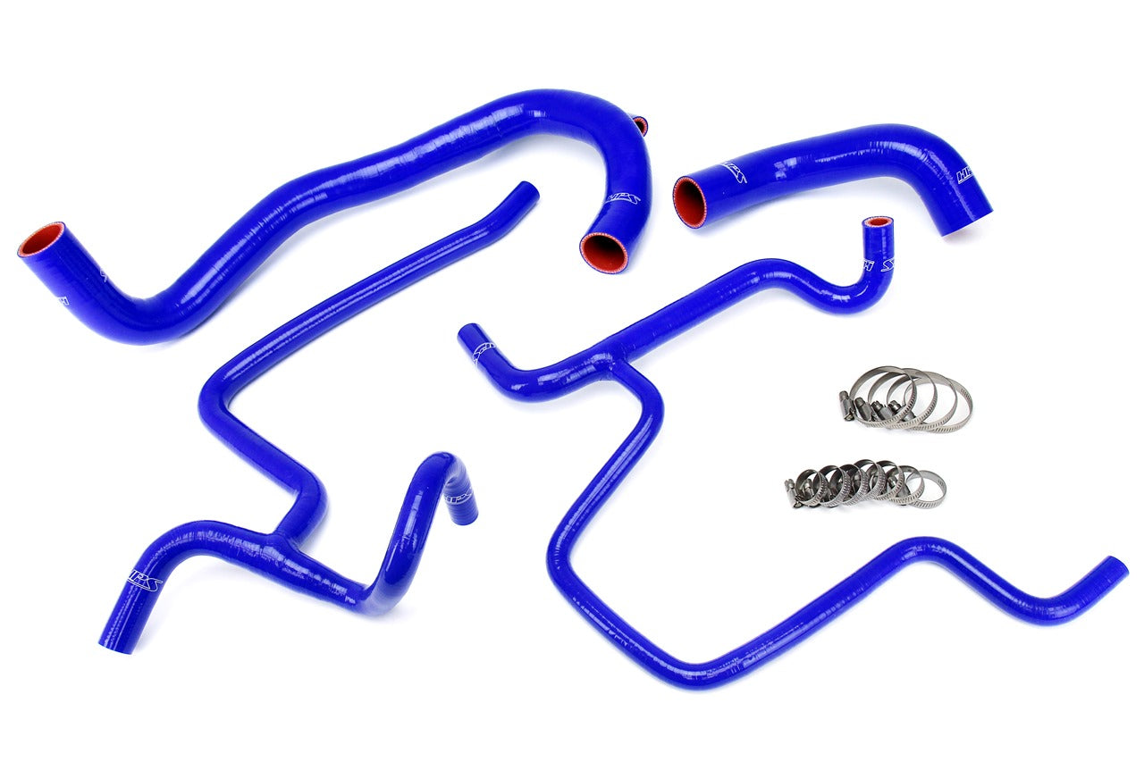 HPS Performance High Temp 3-ply Reinforced Silicone Replace OEM Rubber Radiator Coolant Hoses 57-1328-BLUE