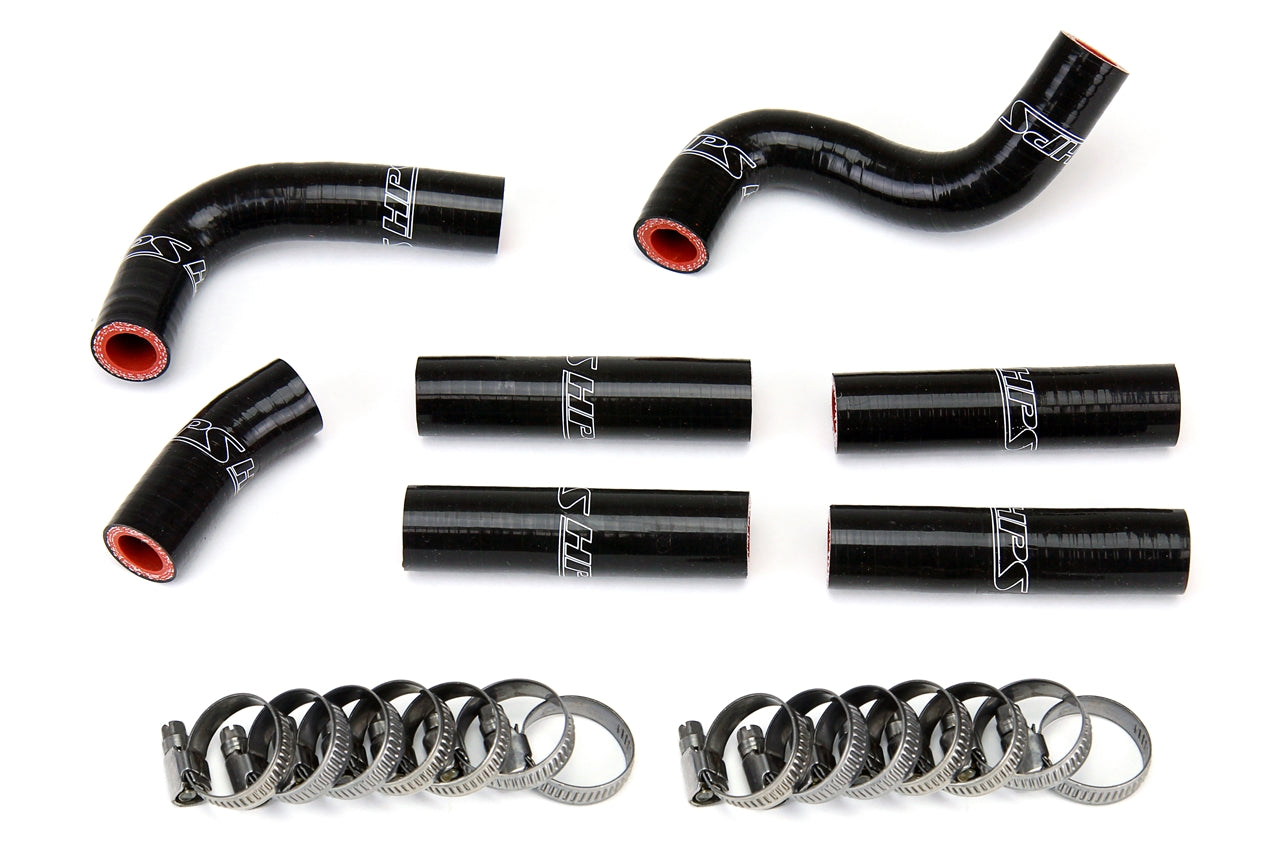 HPS Performance High Temp 3-ply Reinforced Silicone Replace OEM Rubber Heater Coolant Hoses 57-1344-BLK