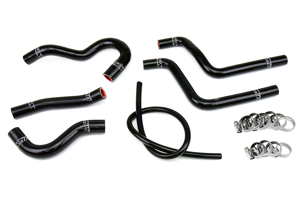 HPS Performance High Temp 3-ply Reinforced Silicone Replace OEM Rubber Radiator Coolant Hoses 57-1372-BLK