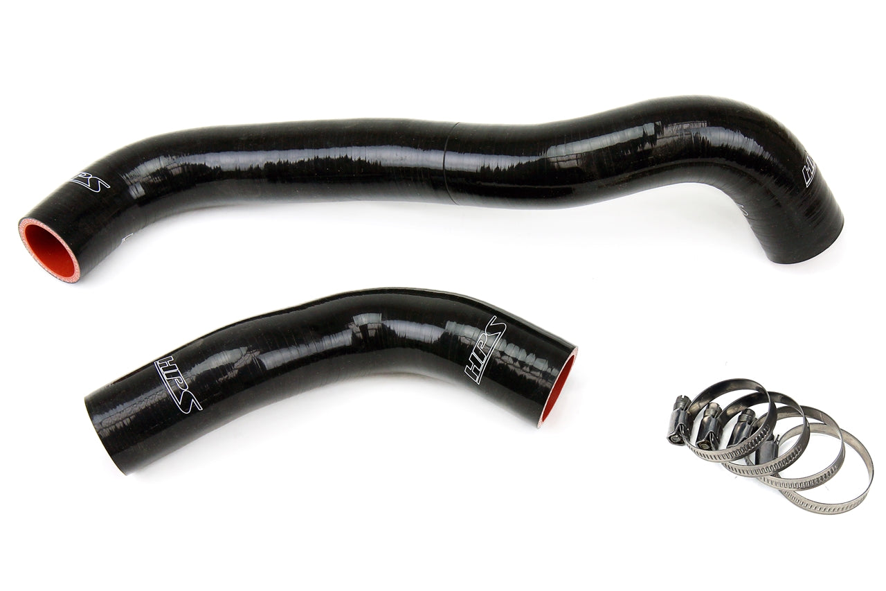 HPS Performance High Temp 3-ply Reinforced Silicone Replace OEM Rubber Radiator Coolant Hoses 57-1395-BLK
