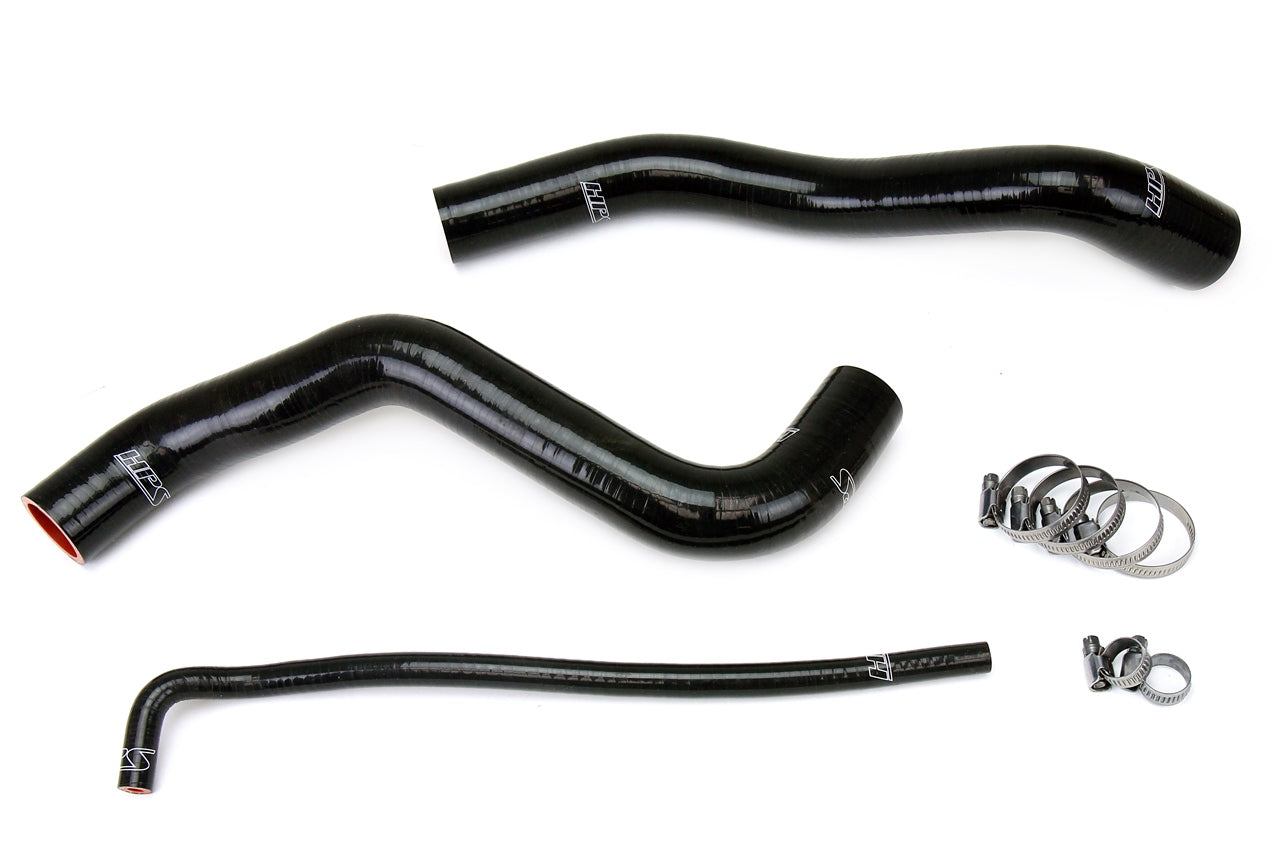 HPS Performance High Temp 3-ply Reinforced Silicone Replace OEM Rubber Radiator Coolant Hoses 57-1399-BLK