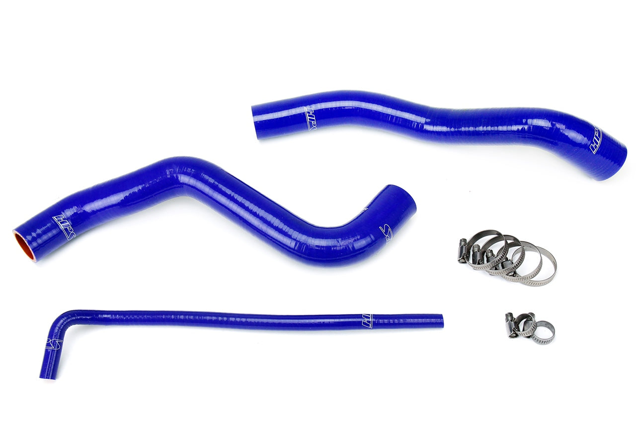 HPS Performance High Temp 3-ply Reinforced Silicone Replace OEM Rubber Radiator Coolant Hoses 57-1399-BLUE