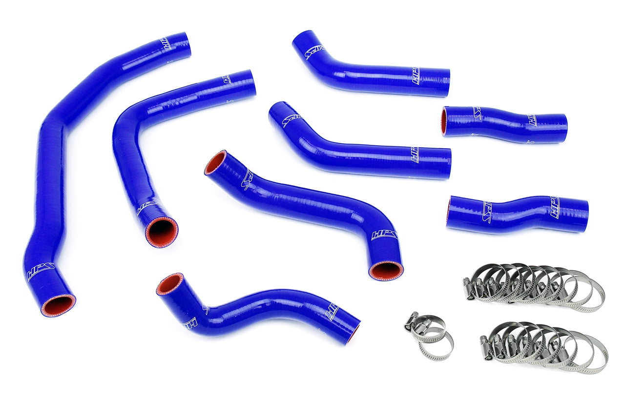 HPS Performance High Temp 3-ply Reinforced SiliconeReplace OEM Rubber Radiator Coolant Hoses 57-1501-BLUE