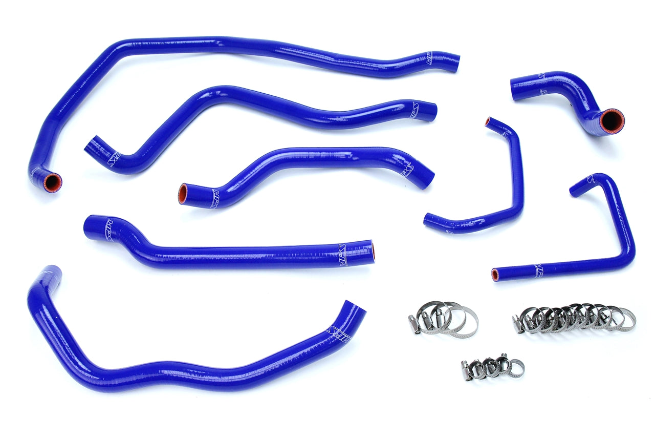 HPS Performance High Temp 3-ply Reinforced SiliconeReplace OEM Rubber Radiator Coolant Hoses 57-1666-BLUE