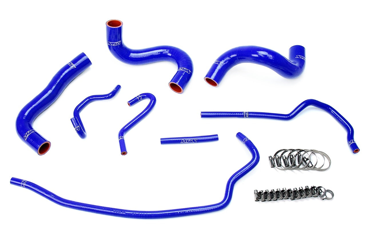 HPS Performance High Temp 3-ply Reinforced SiliconeReplace OEM Rubber Radiator Coolant Hoses 57-1723-BLUE
