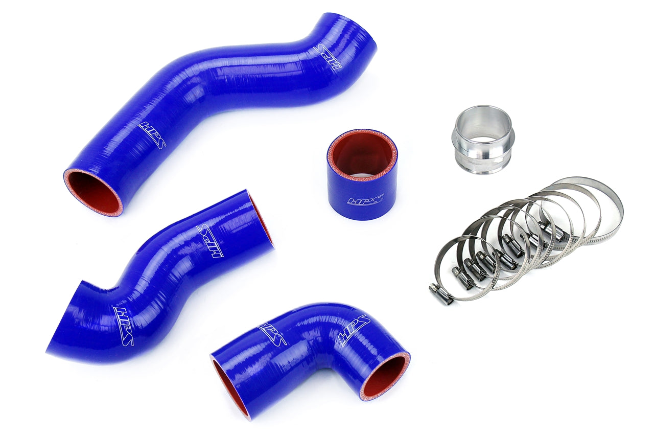 HPS Performance High Temp 4-ply Reinforced SiliconeReplace OEM Rubber Intercooler Turbo Boots 57-1845-BLUE