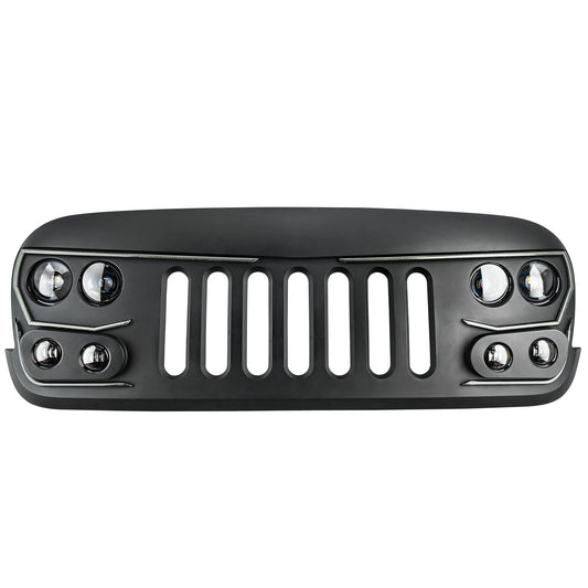 Oracle Lighting 5817-504 - ORACLE Lighting VECTOR Series Full LED Grill- Jeep Wrangler JK
