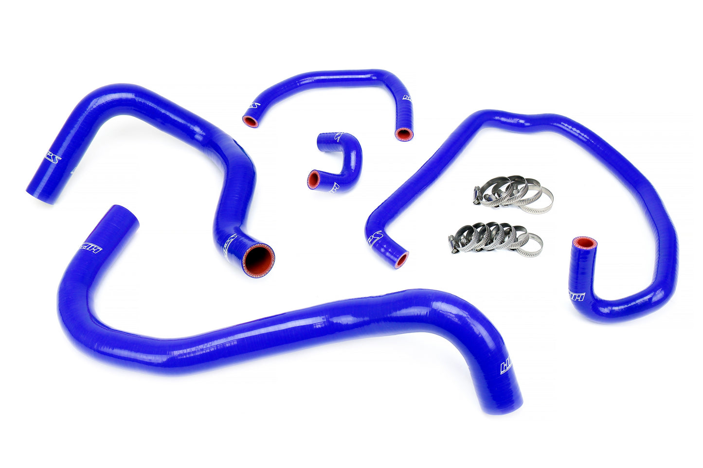 HPS Performance High Temp 3-ply Reinforced Silicone Replaces OEM Radiator And Heater Hoses 57-1921-BLUE