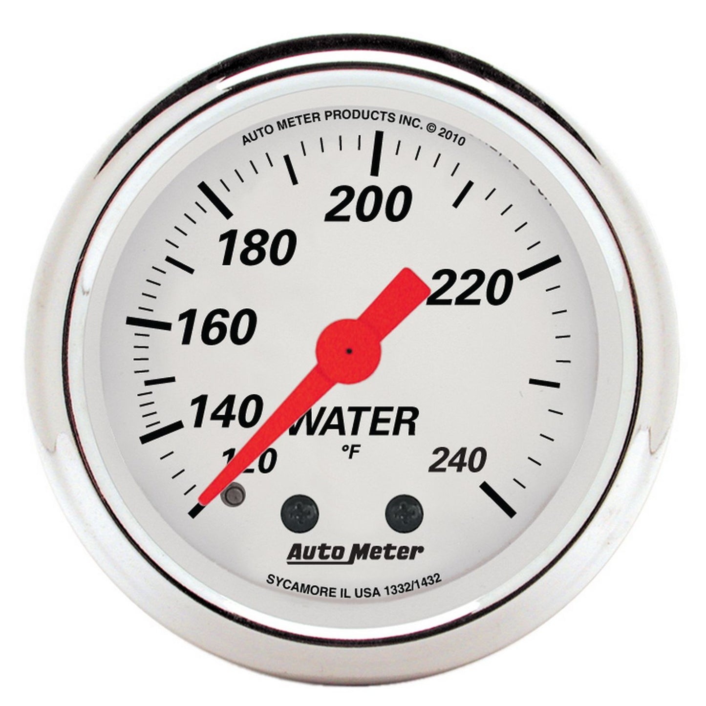 AutoMeter 2-1/16 in. WATER TEMPERATURE 120-240 Fahrenheit ARCTIC WHITE 1332
