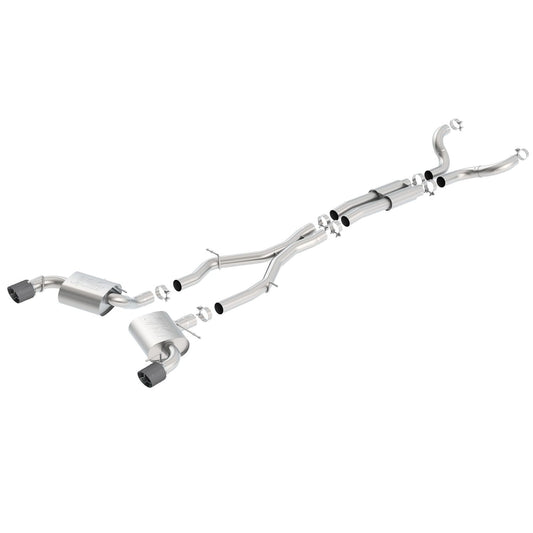Borla 2016-2021 Chevrolet Camaro SS 3in With Single Tips Cat-Back Exhaust System ATAK 140690CF