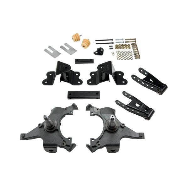 BELLTECH 690 LOWERING KITS Front And Rear Complete Kit W/O Shocks 1988-1998 Chevrolet Silverado/Sierra C1500 (Ext Cab) 2 in. F/4 in. R drop W/O Shocks