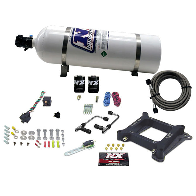 Nitrous Express 4150 Gemini STAGE 6 (50-100-150-200-250-300HP) WITH 15LB BOTTLE. NX-60040-15