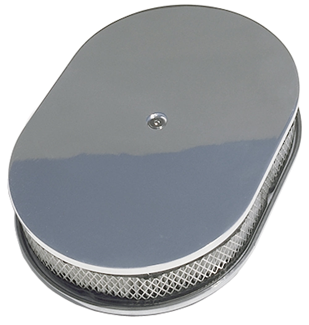 Trans-Dapt Performance Oval Air Cleaner Set Plain; 8-3/8 In. Width 15 In. Length- Aluminum 6023