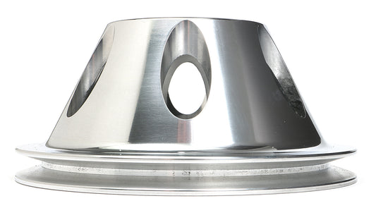 Trans-Dapt Performance Water Pump Pulley; 1 Groove; 1955-1968 Chevrolet 283-350; Short Water Pump- Polished Aluminum 6050