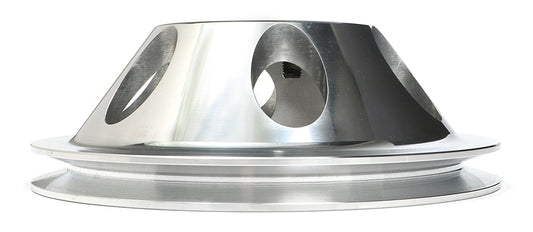 Trans-Dapt Performance Water Pump Pulley; 1 Groove; 1969-1985 Chevrolet 283-350; Long Water Pump- Polished Aluminum 6054