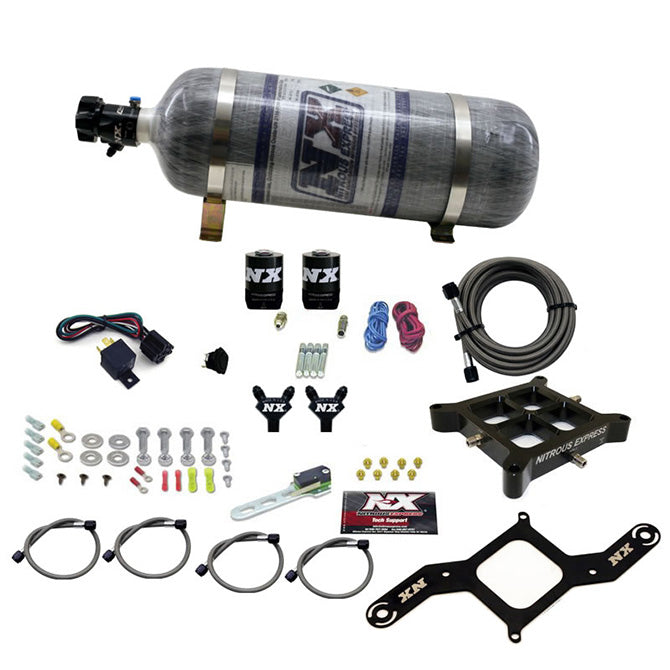 Nitrous Express 4150 BILLET CROSSBAR PRO POWER (100-200-300-400-500HP) WITH COMPOSITE BOTTLE. NX-60542-12