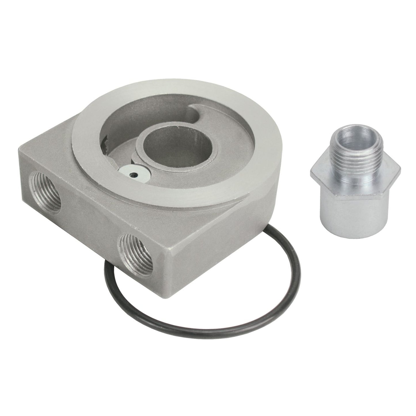 Derale Low Profile Pressure relief Sandwich Adapter w/ 3/8" NPT Ports & 20x1.5mm Thread 25772