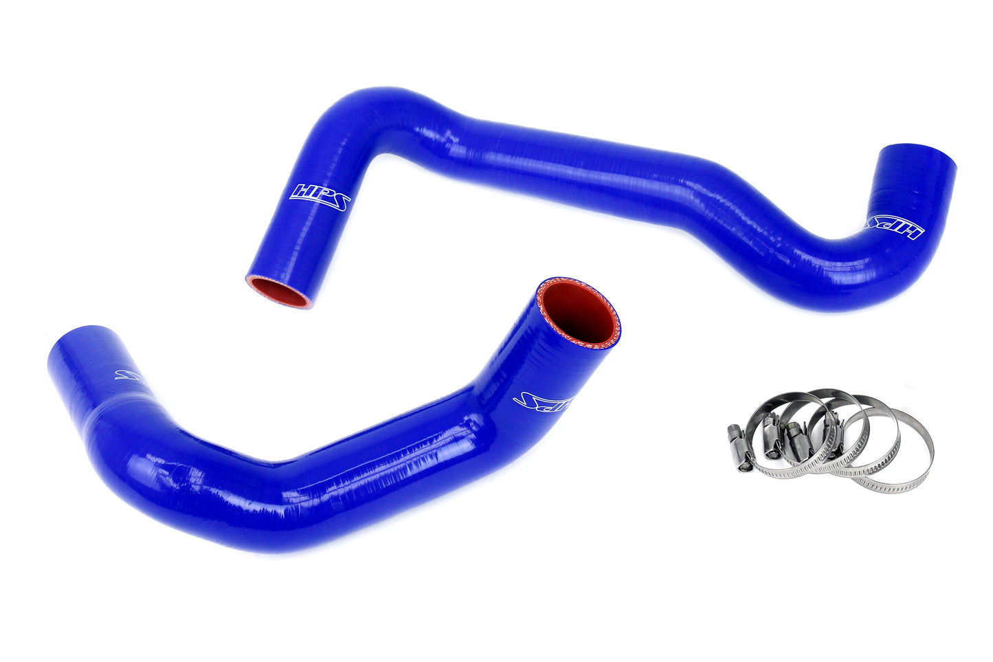 HPS Performance High Temp 3-ply Reinforced Silicone Replaces OEM Rubber Radiator Coolant Hoses 57-1991-BLUE