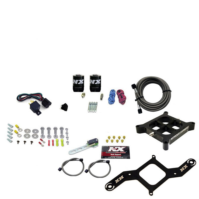 Nitrous Express 4150 SINGLE ENTRY BILLET CROSSBAR PLATE SYSTEM (50-300HP) WITHOUT BOTTLE NX-63040-00