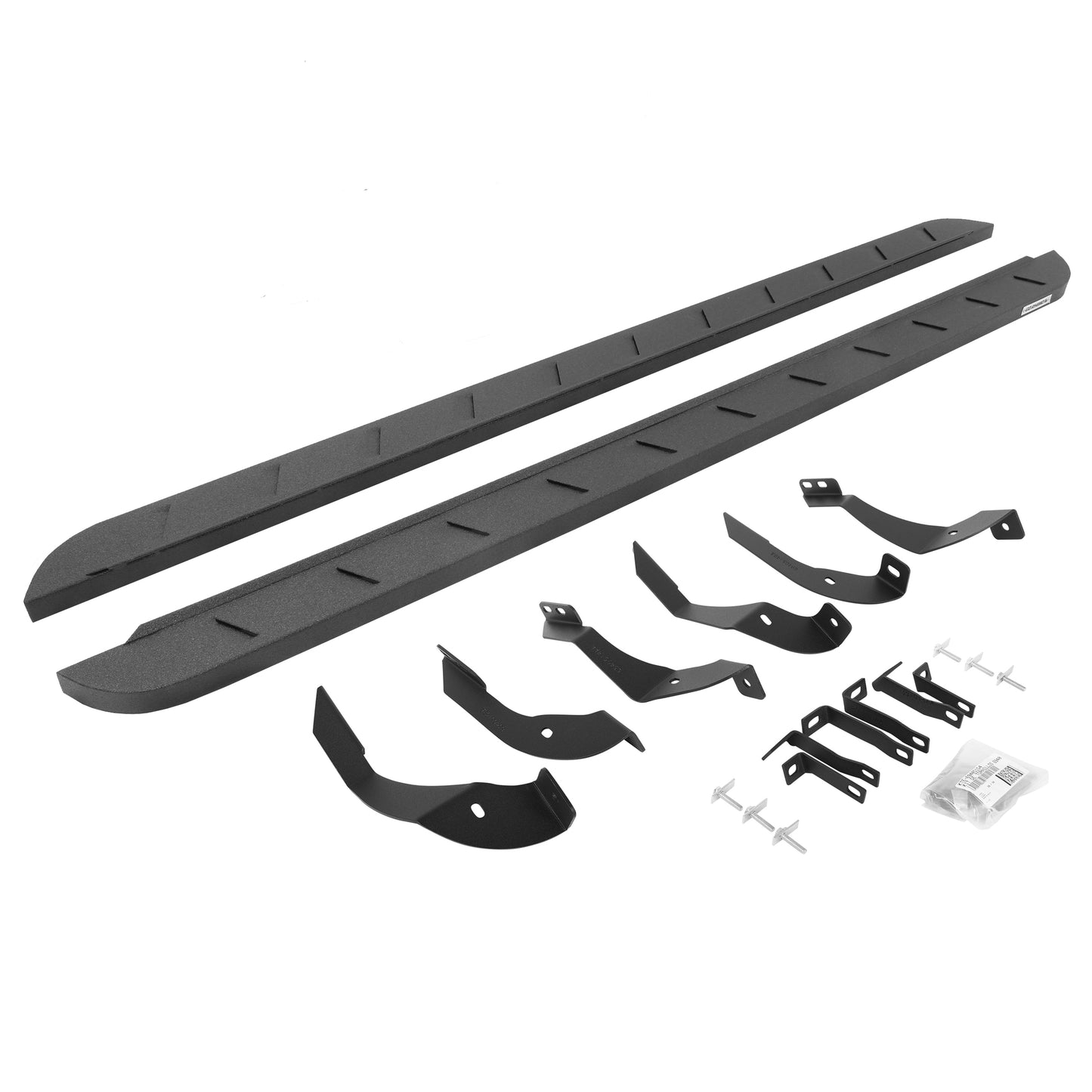 Go Rhino 63405187ST RB10 Slim Line Running Boards With Mounting Brackets Protective Bedliner Coating