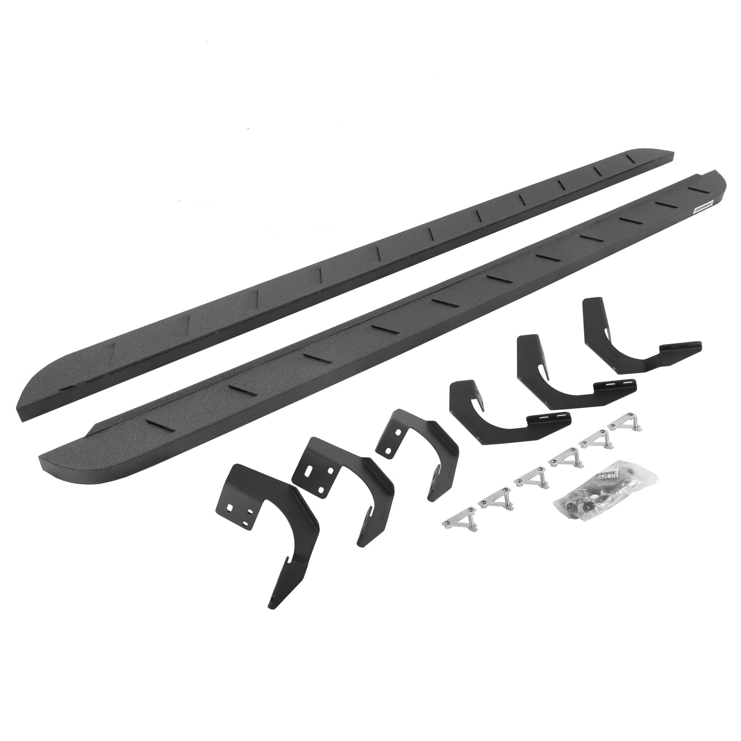 Go Rhino 63430687ST RB10 Slim Line Running Boards With Mounting Brackets Protective Bedliner Coating