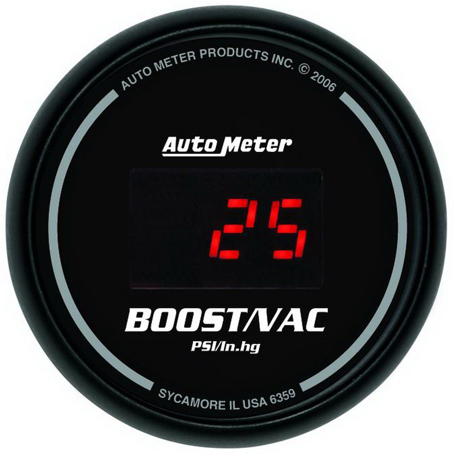 AutoMeter 2-1/16 in. BOOST/VACUUM 30 IN HG/30 PSI SPORT-COMP DIGITAL 6359