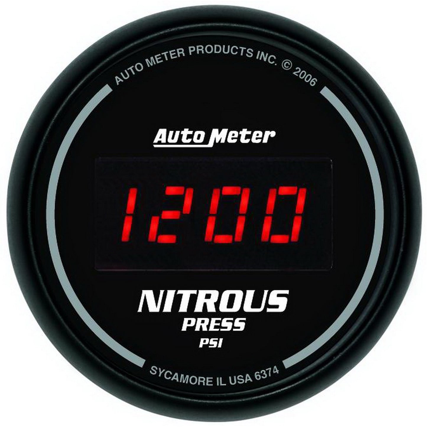 AutoMeter 2-1/16 in. NITROUS PRESSURE 0-1600 PSI SPORT-COMP DIGITAL 6374