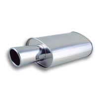 Vibrant Performance - 1042 - STREETPOWER Oval Muffler w/ 4 in. Round Angle Cut Tip (3 in. inlet)