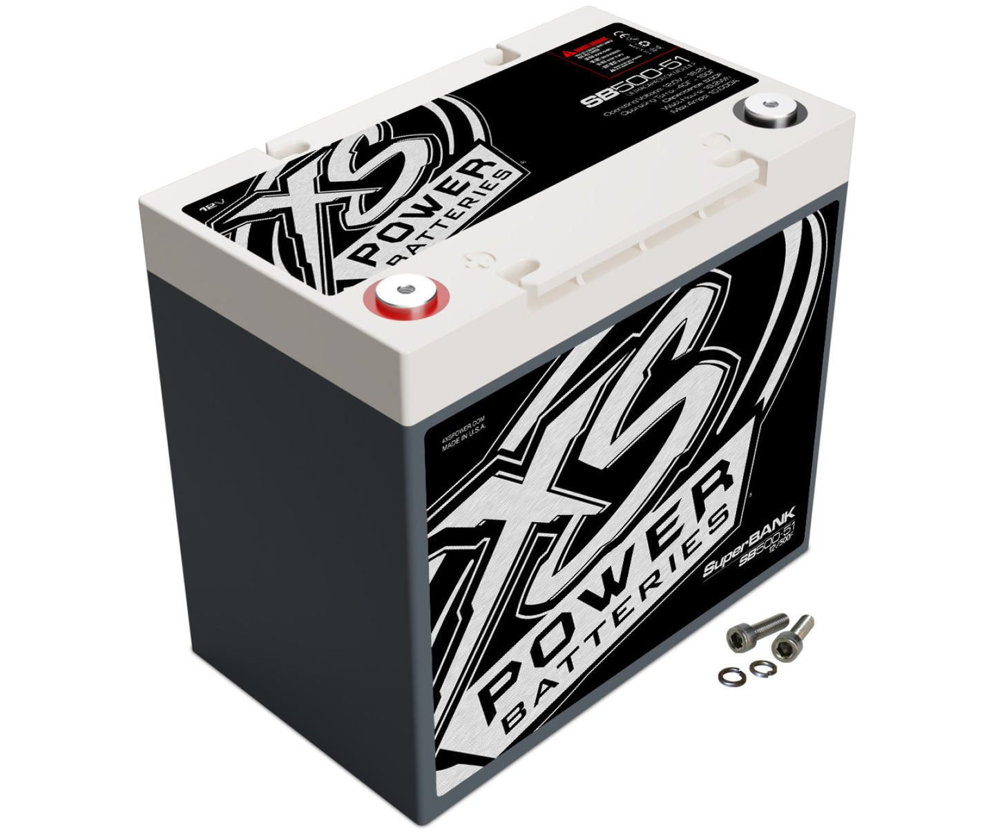 XS Power Batteries 12V Super Bank Capacitor Modules - M6 Terminal Bolts Included 10000 Max Amps SB500-51