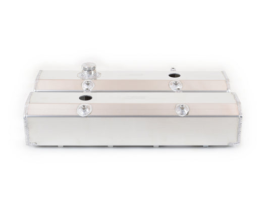 Canton 65-201 Valve Covers Small Block Chevy Fab Aluminum With Fill & PCV Ports