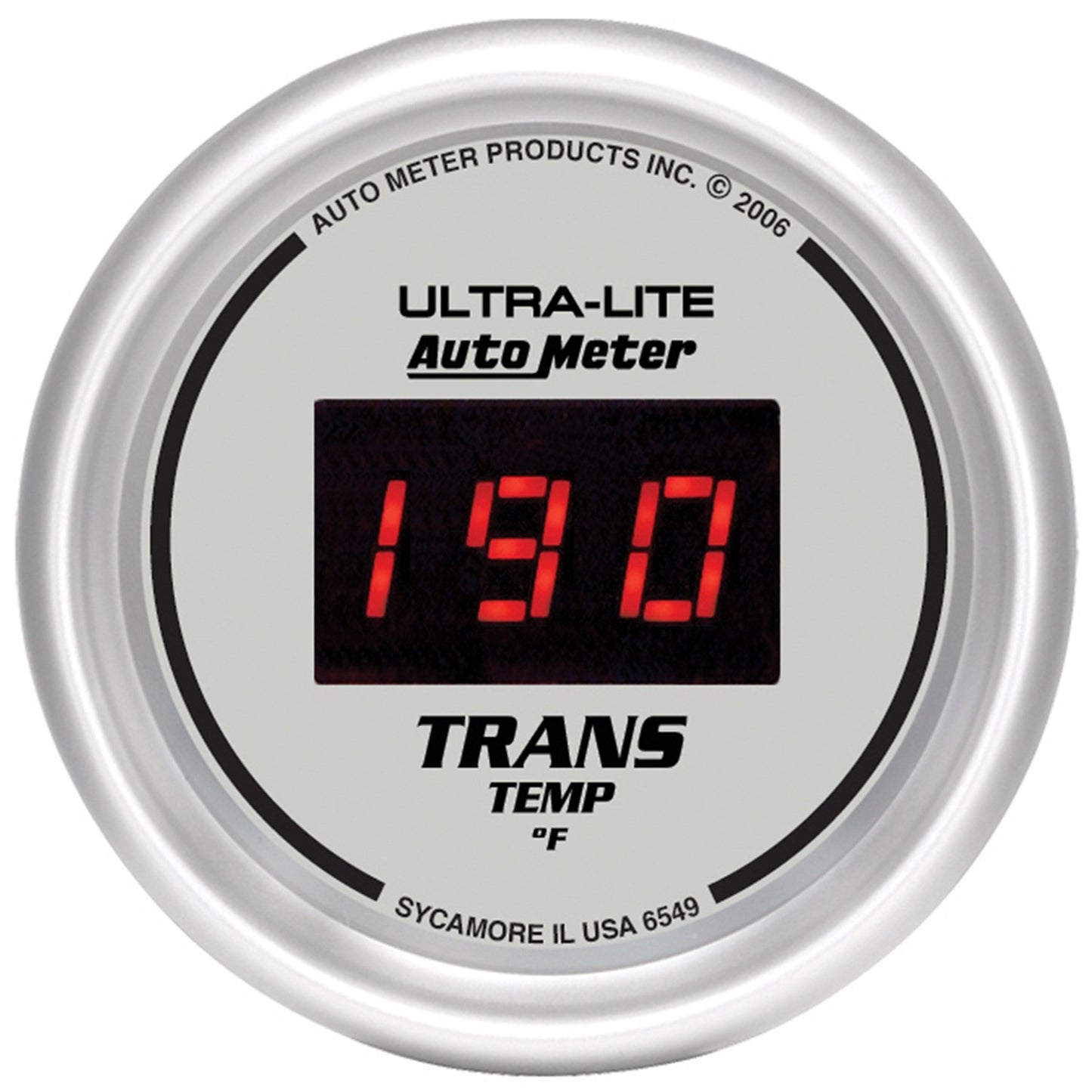 AutoMeter 2-1/16 in. TRANSMISSION TEMPERATURE 0-340 Fahrenheit ULTRA-LITE DIGITAL 6549