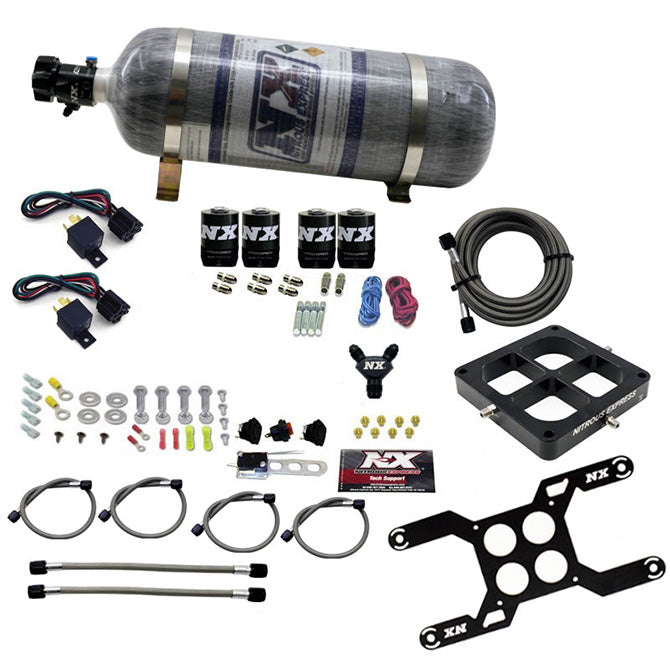 Nitrous Express DOMINATOR DUAL STAGE BILLET CROSSBAR (50-300 & 100-500HP) W/ COMPOSITE BOTTLE. NX-66047-12