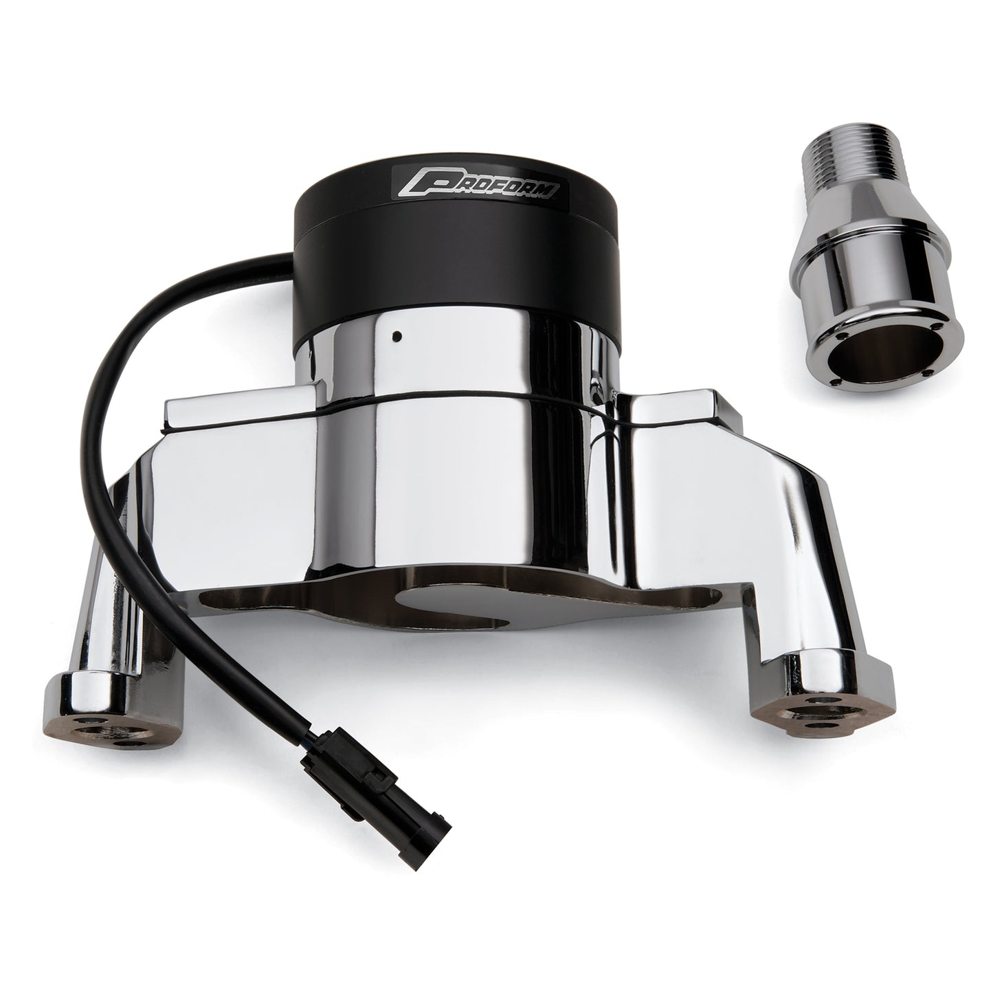 Proform Electric Engine Water Pump; Aluminum; Chrome Finish; Fits SB Chevy Engines 66225C