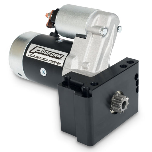 Proform High-Torque Mini Starter; 2.2KW; Fits Chevy V8; Staggered Bolt Mounting Plate 66267