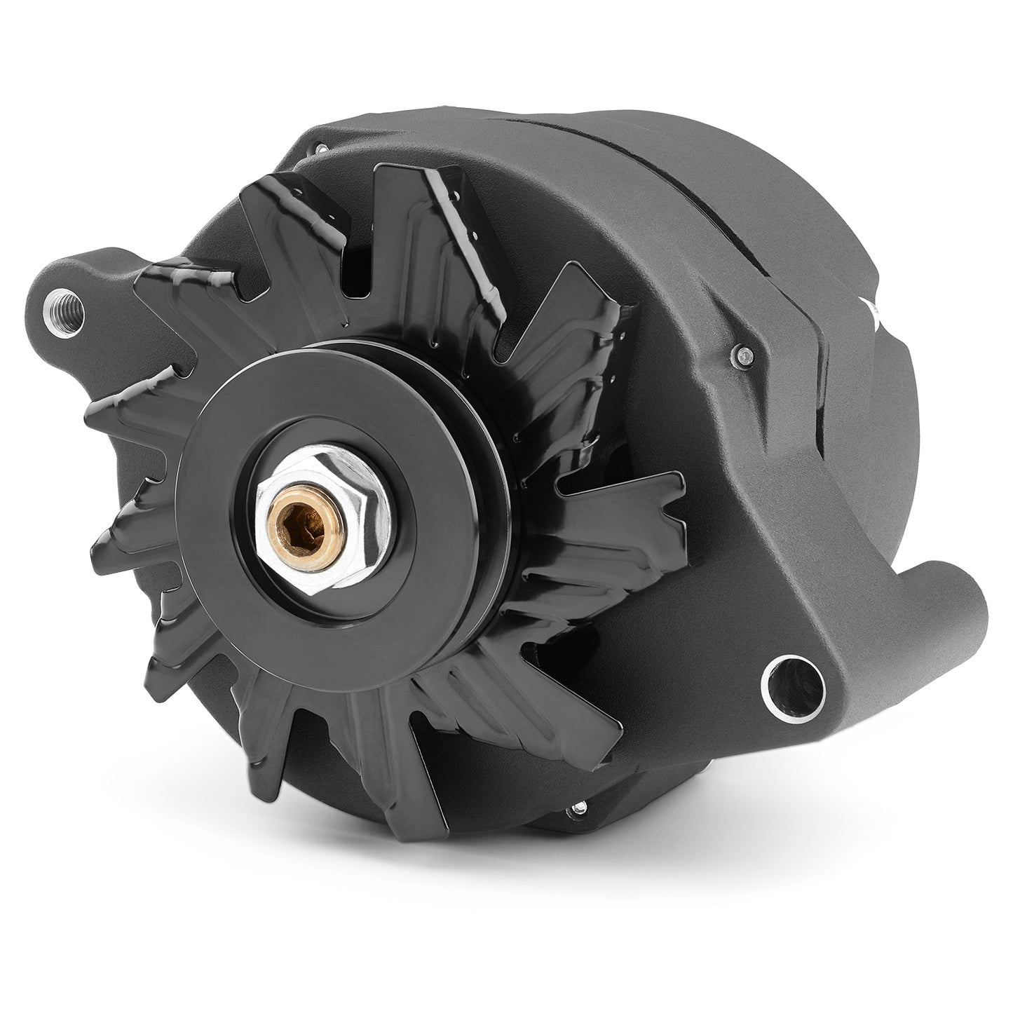 Proform Ford Alternator; Black Crinkle; 100 AMP; 1-Wire; V-Belt Pulley; 100% New 66448.1F