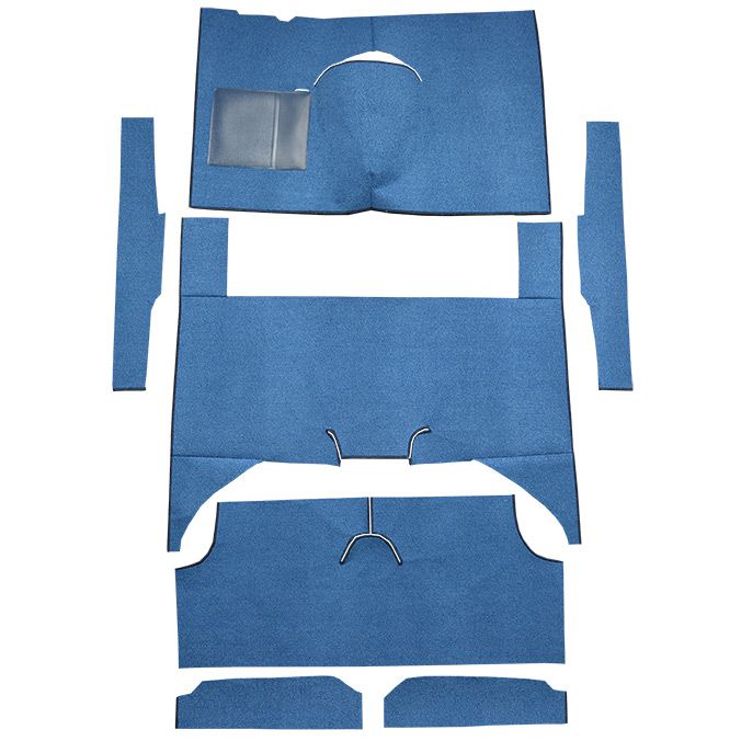 Auto Custom Carpets Inc 1960-1965 Ford Falcon 4DR Wagon Bench Seat Cut & Sewn 01 Black Loop 1128-230-1219000000