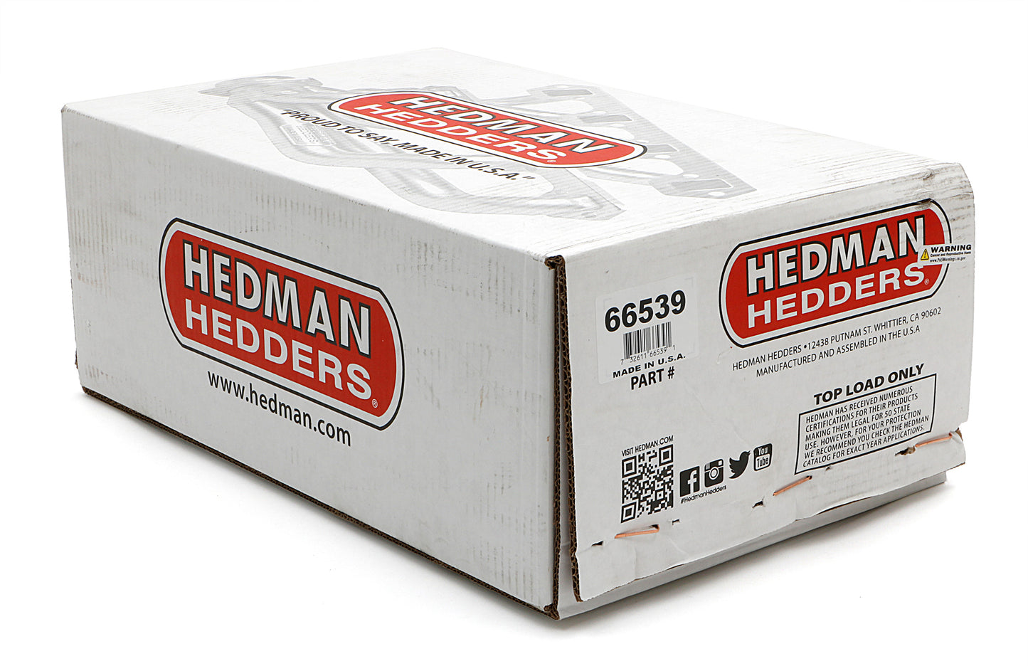 Hedman Hedders HTC COATED ENGINE SWAP HEADERS; 1-1/2 IN. TUBE DIA.; 2-1/2 IN. COLL.; D-PORT HEADS; SHORTY DESIGN 66539