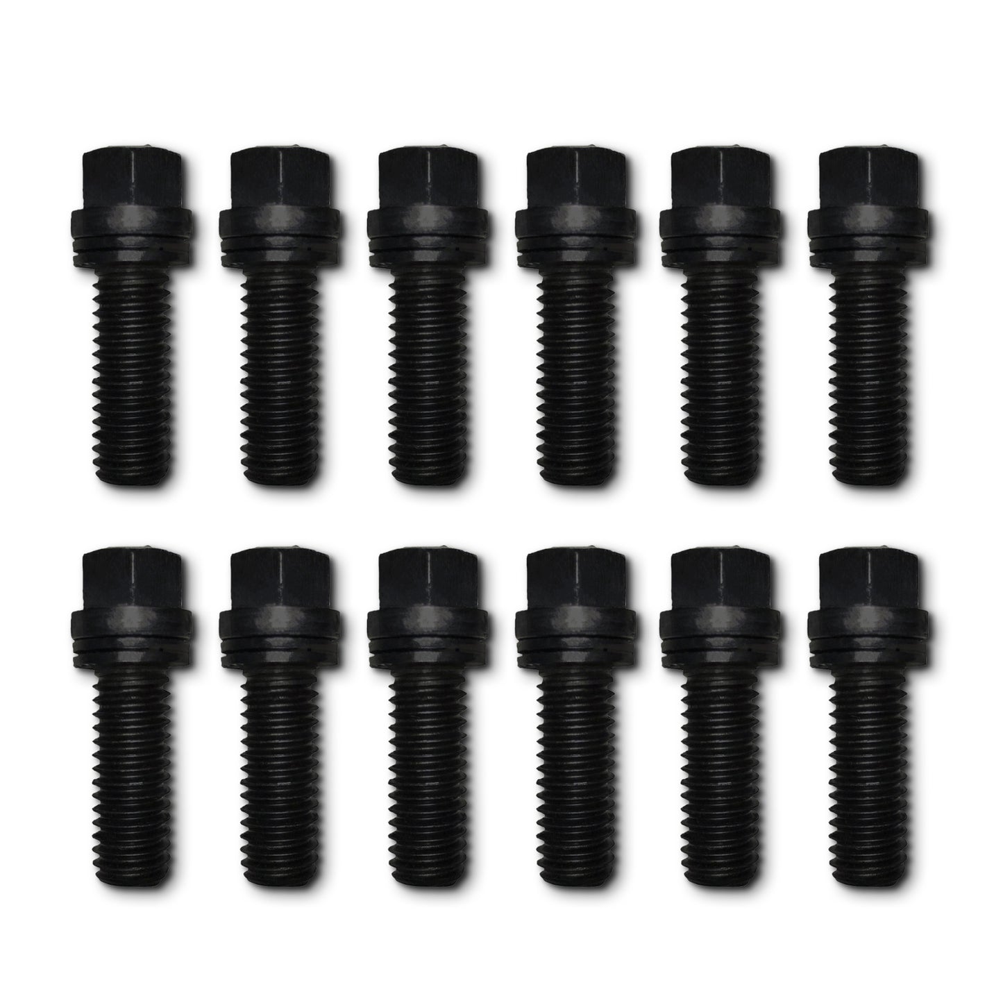 Proform Wedge-Locking Header Bolts; Hex Head; 3/8 dia. X 3/4in Black Oxide; 12 Pcs 66751