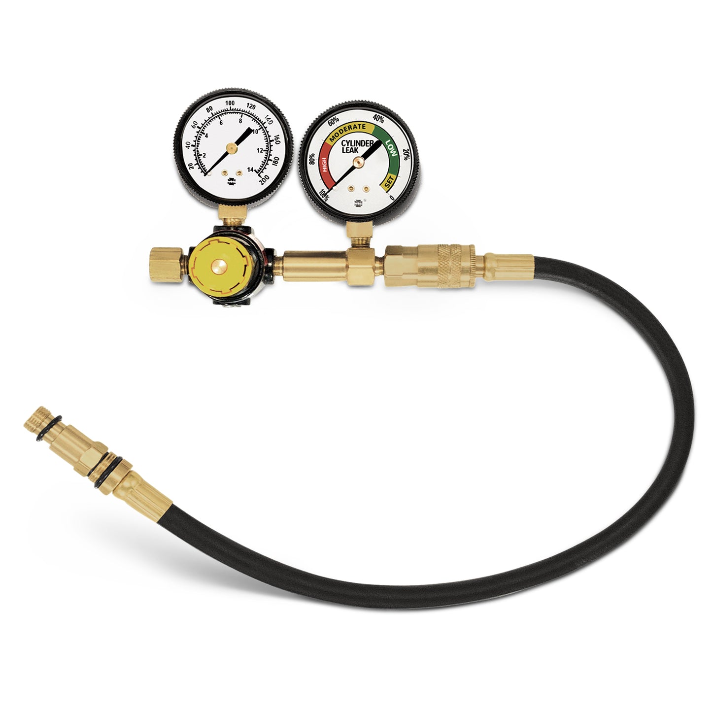 Proform Leakdown Tester Kit; Dual Gauge Model with14mm Spark Plug Hole Adapter 66839