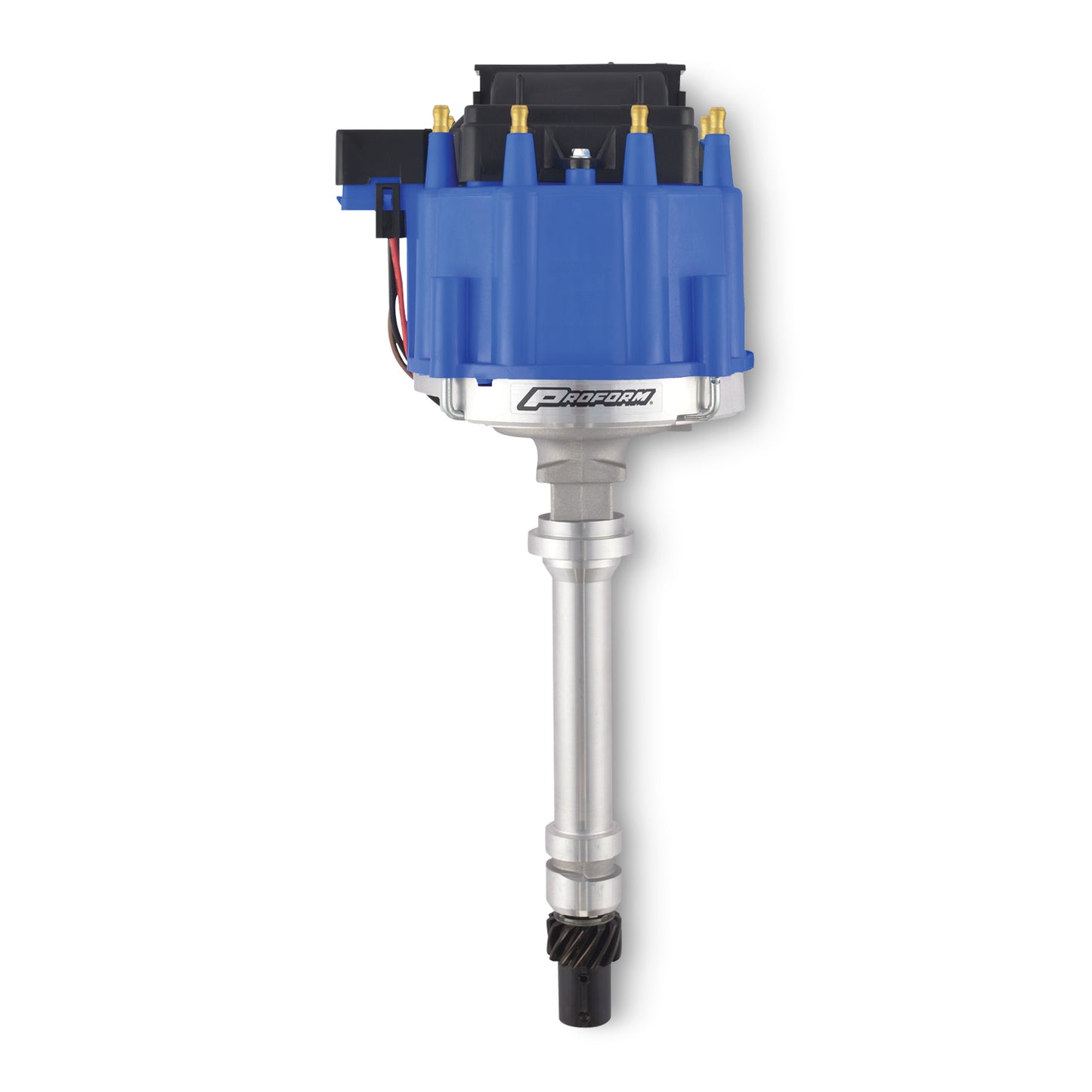 Proform HEI Distributor; Racing Type w/o Vac-Adv; Blue Cap; Polished; Chevy V8 Engines 66941BM