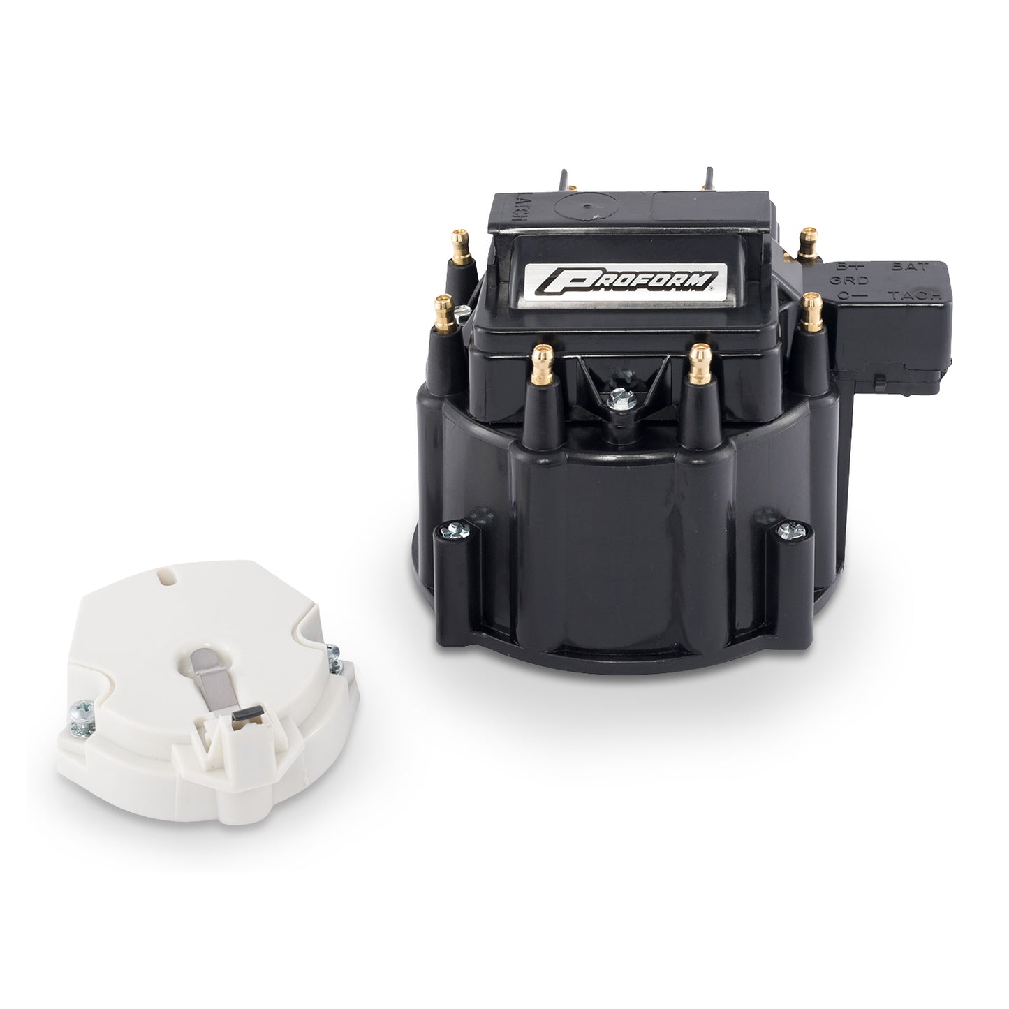 Proform Engine Distributor GM HEI Coil; Cap and Rotor Kit; Black Cap 66942BKC
