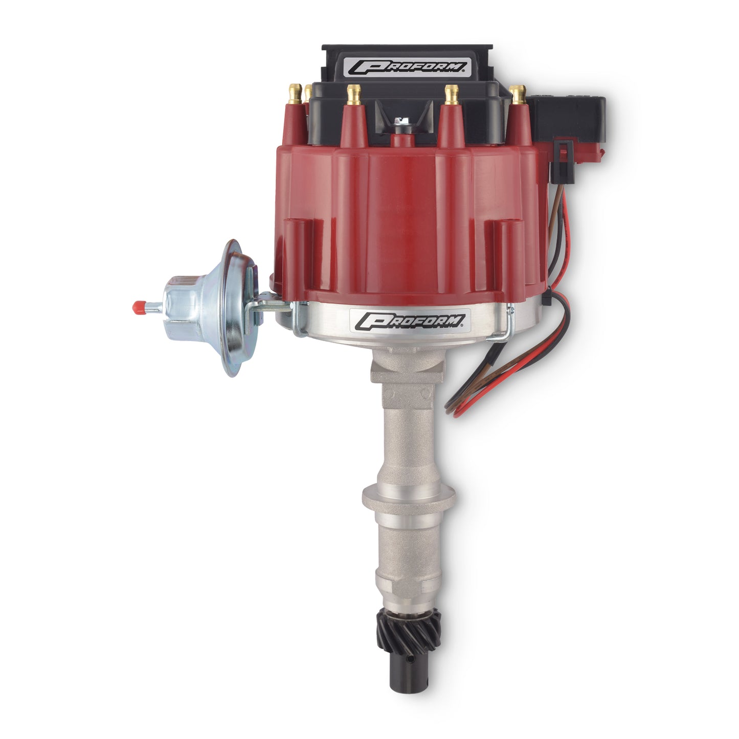 Proform HEI Distributor; Fits Pontiac 326-455 V8 Engines; Red Cap; Natural Finish 66953