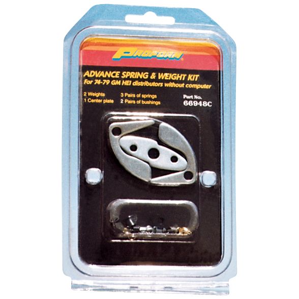 Proform Engine Distributor Advance Curve Kit; Fits GM HEI Distributor; 3 Sets of Springs 66948C