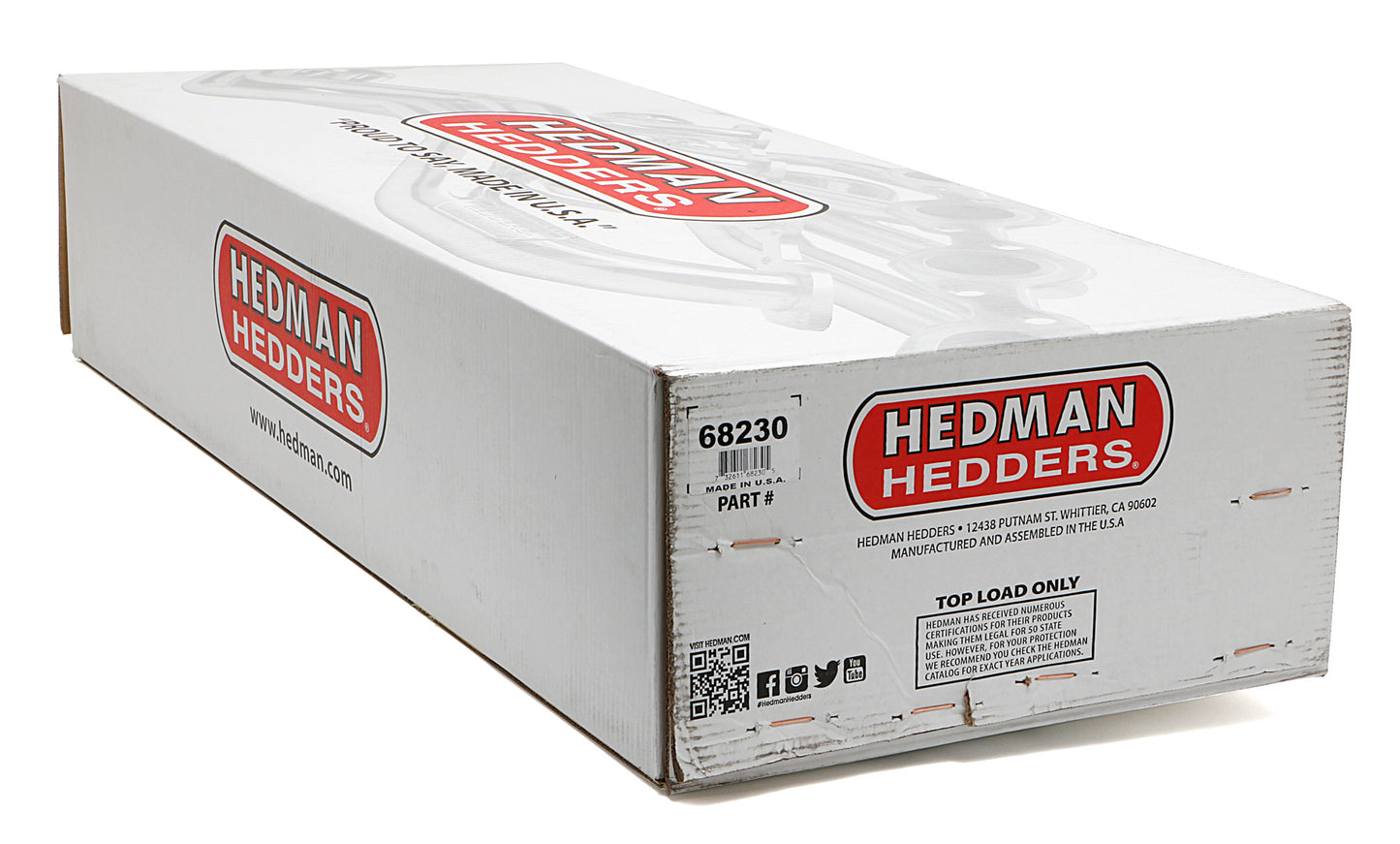 Hedman Hedders STANDARD UNCOATED HEADERS; 1-5/8 IN. TUBE DIA.; 3 IN. COLL.; FULL LENGTH DESIGN 68230