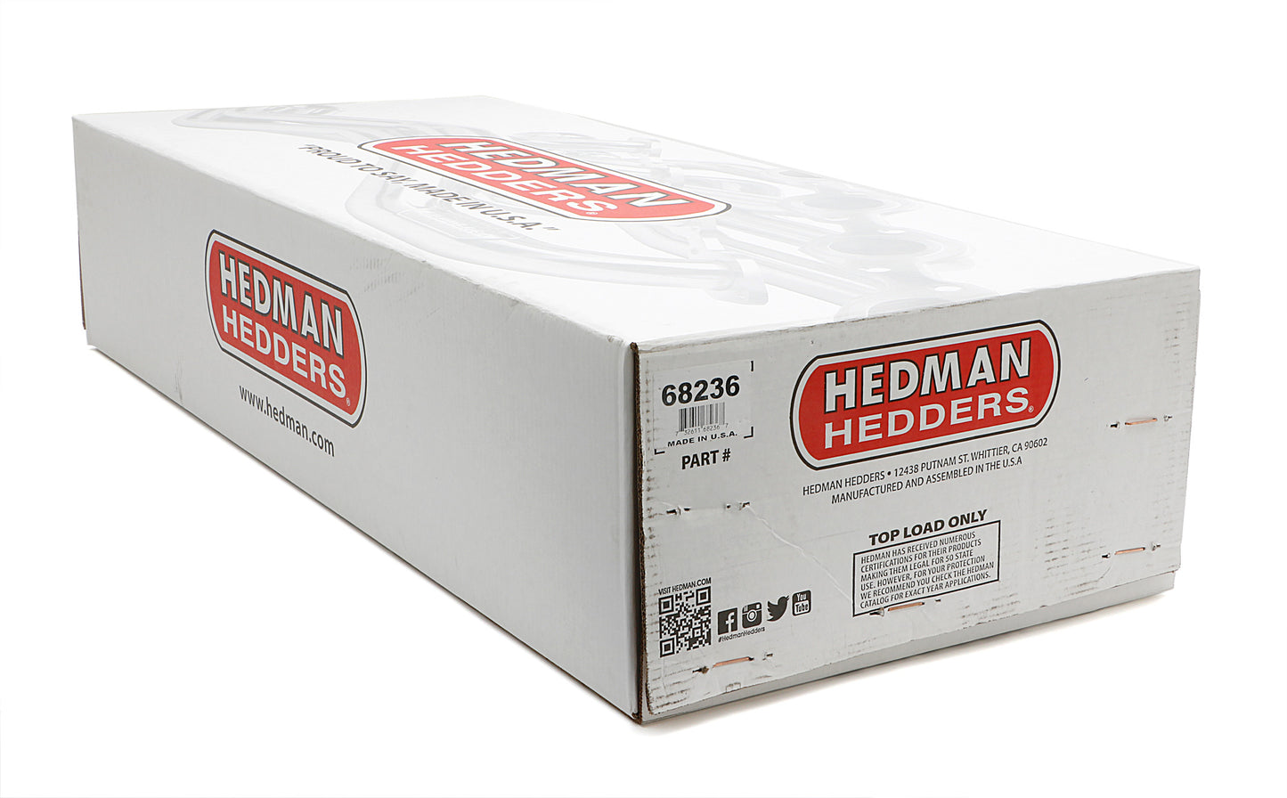 Hedman Hedders HTC COATED HEADERS; 1-5/8 IN. TUBE DIA.; 3 IN. COLL.; FULL LENGTH DESIGN 68236