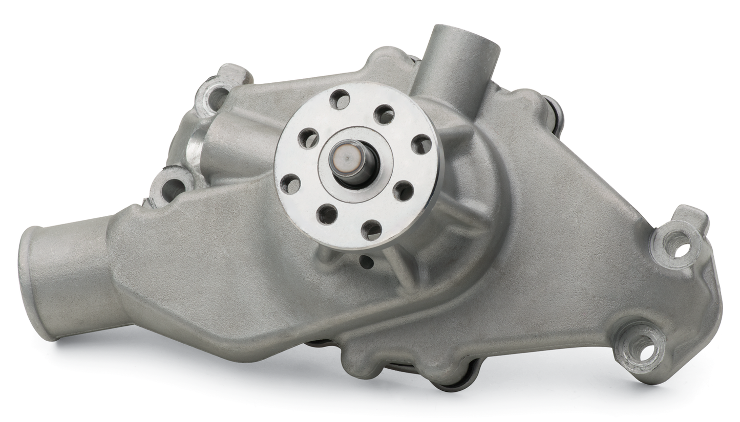 Proform Engine Water Pump; Mechanical Short Style; High Flow Model; Satin; SB Chevy 68245