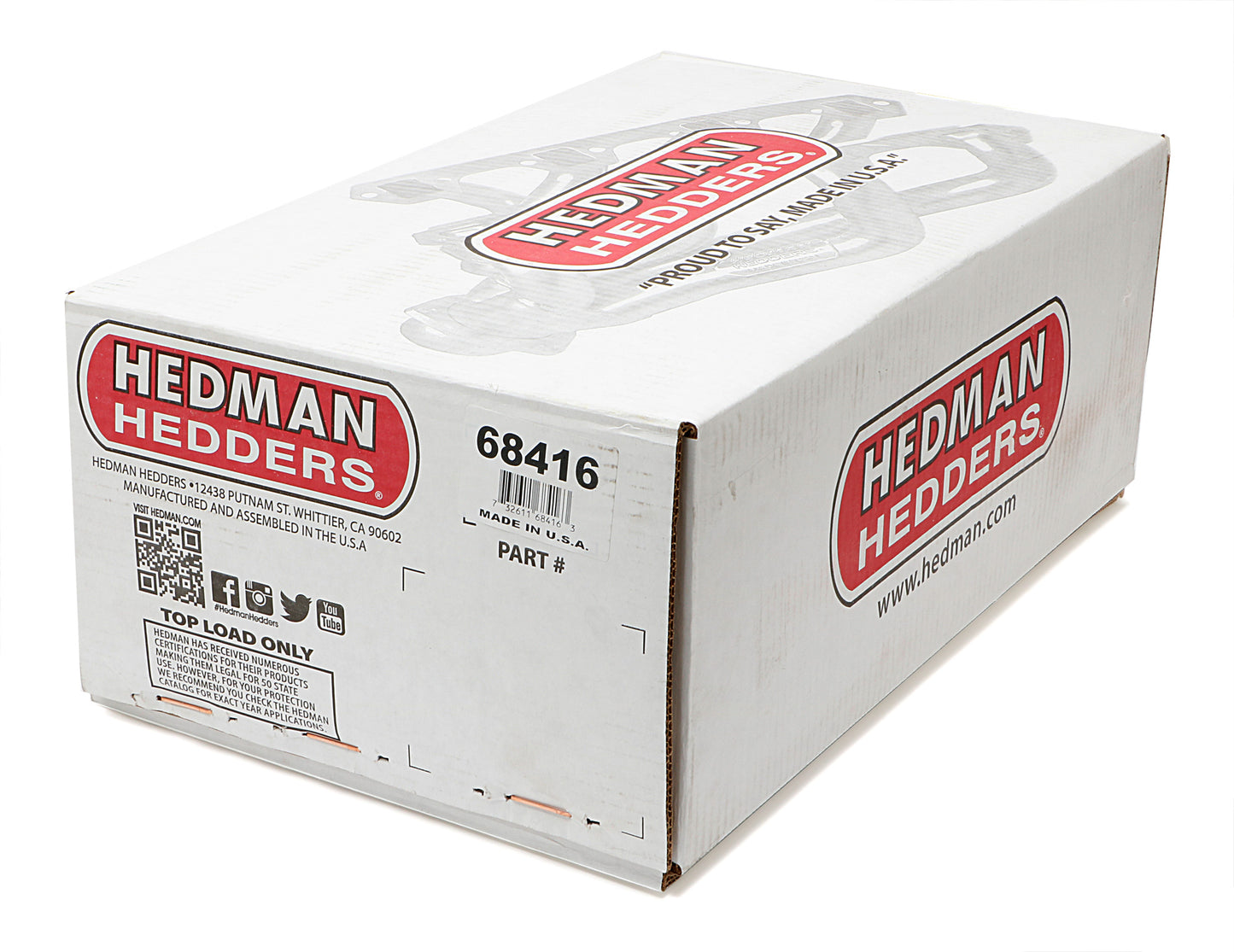 Hedman Hedders HTC COATED HEADERS; 1-1/2 IN. TUBE DIA.; 2-1/2 IN. COLL.; FULL LENGTH DESIGN 68416