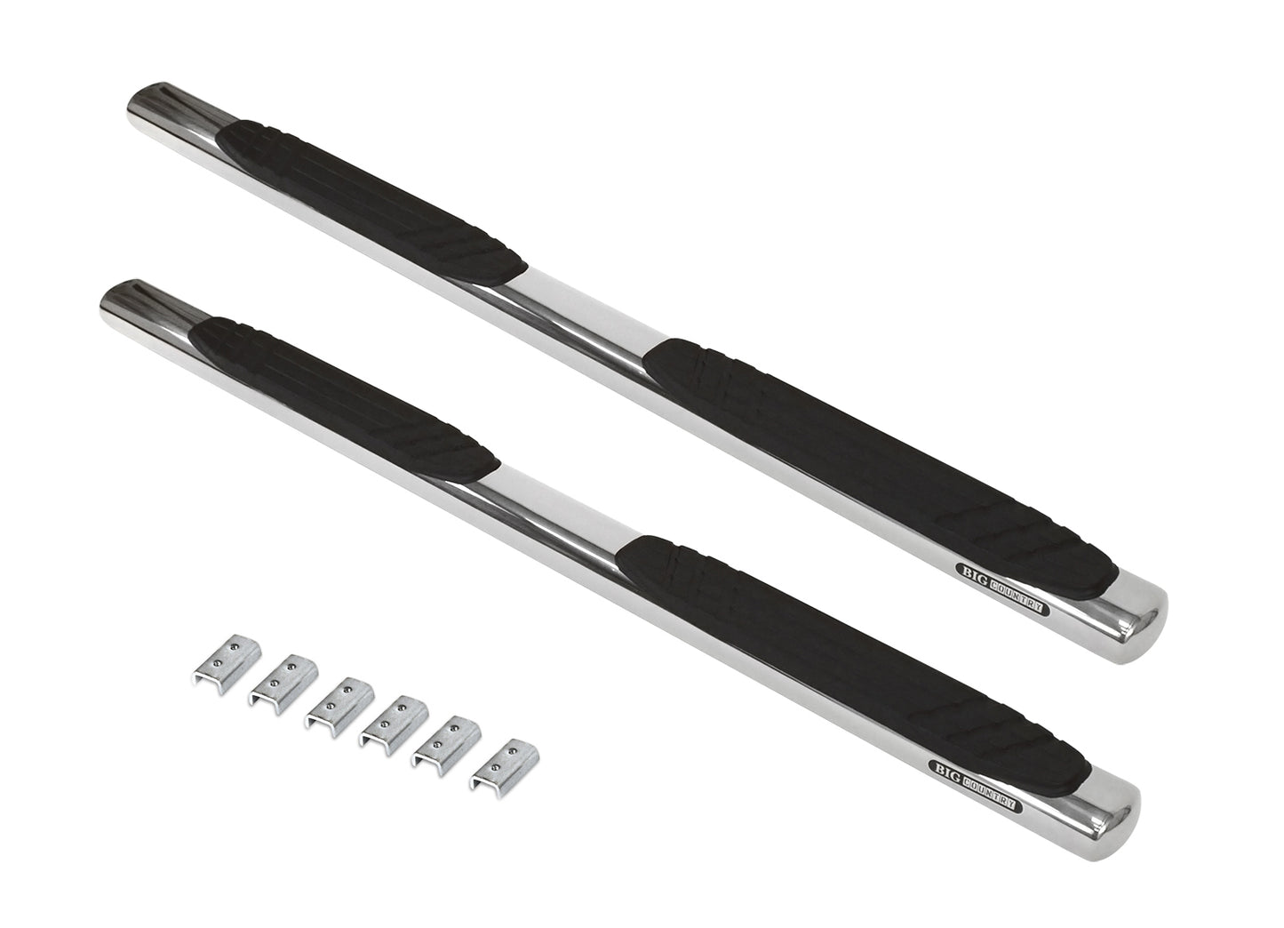 Go Rhino 684404587PS 4" OE Xtreme SideSteps With Mounting Bracket Kit Polished Stainless Steel